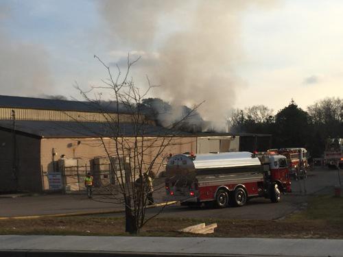 Structure fire at 84 Lumber - Riverhead Volunteer Fire Department